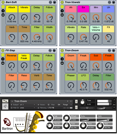 The Baritron Ableton Live Pack and Kontakt Interface.