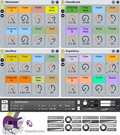 The GuitarMachine Ableton Live Pack and Kontakt Interface