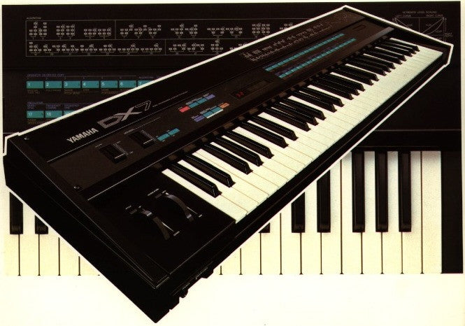 An original DX7 was programmed for its drum elements and reconstructed for Ableton Live, Kontakt and Logic
