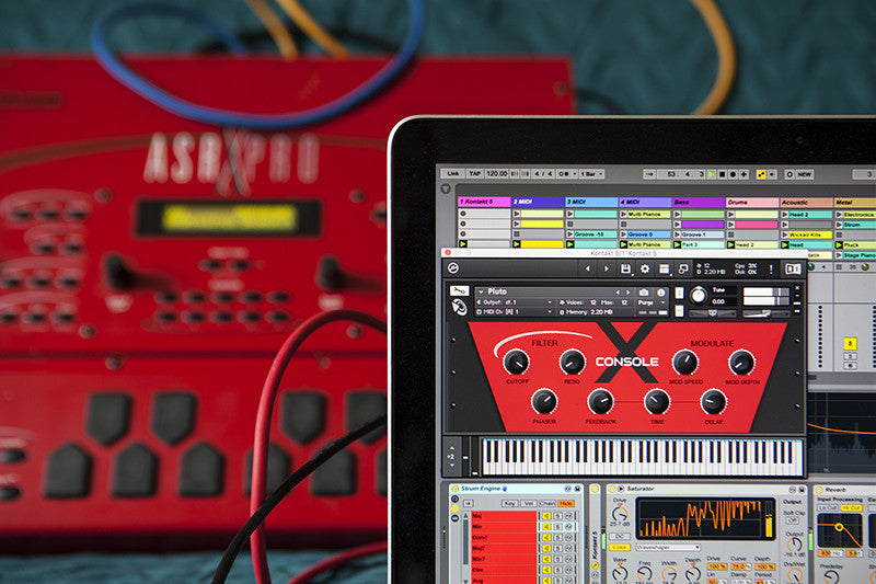 Console brings the ASR-X to your desktop as an Ableton Live Pack and Kontakt instrument.