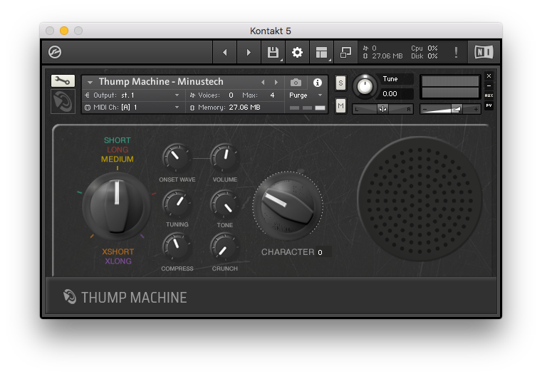 Thump Machine Kick Drum Designer for Kontakt