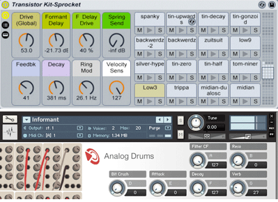 Analog Drums Ableton Live and Kontakt Interfaces