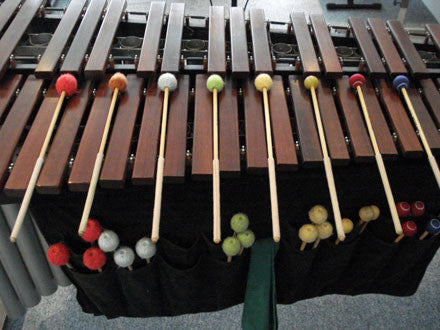 A wooden marimba was precisely recorded and programmed as an Ableton Live Pack, Kontakt and Logic Instrument