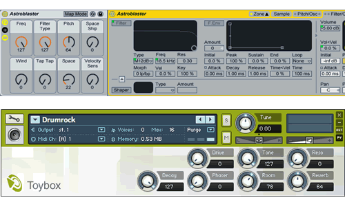 Toybox Ableton Live and Kontakt Interfaces