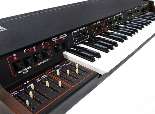An original Arp Omni was recorded and re-prgrammed as an Ableton Live Pack, Kontakt Instrument and Logic sampled instrument.